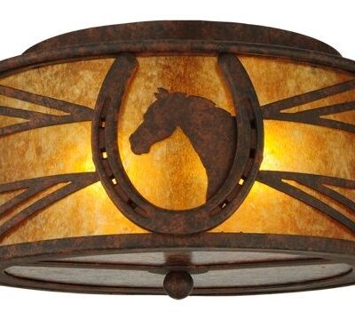 Horseshoe Flushmount Ceiling Light