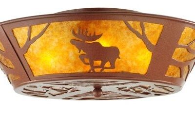 Meyda Northwoods Moose on the Loose Flushmount Ceiling Light