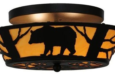 Bear on the Loose Flushmount Ceiling Light