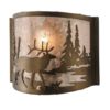 Elk at Lake Wall Sconce