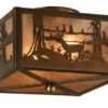 Deer at Lake Flushmount Ceiling Light