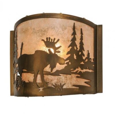 Moose at Lake Wall Sconce