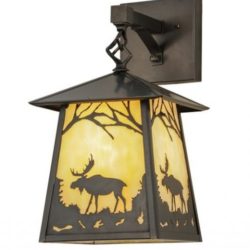 Stillwater Moose at Dawn Hanging Wall Sconce