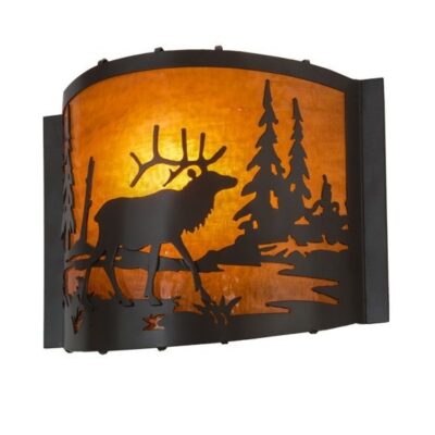 Elk at Lake Wall Sconce