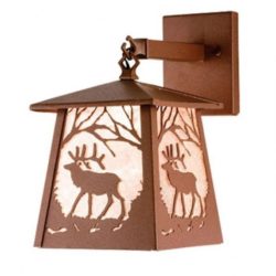 Elk at Dawn Hanging Wall Sconce