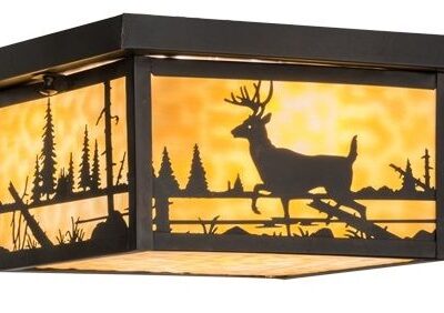 Meyda Hyde Park Deer Creek Flushmount Ceiling Light