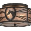 Horseshoe Flushmount Ceiling Light