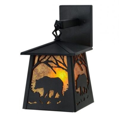 Bear at Dawn Hanging Wall Sconce
