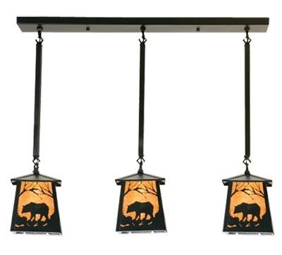 Bear at Dawn 3 Light Island/Pool Table Light