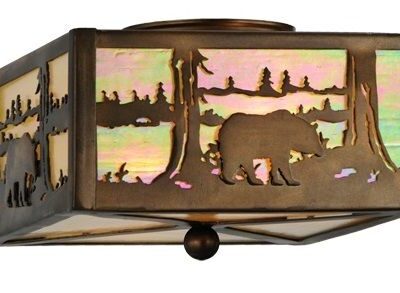 Bear at Lake Flushmount Ceiling Light
