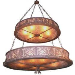 Mountain Pine 2 Tier Large Chandelier