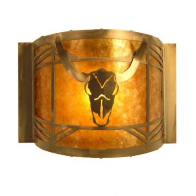 Steer Skull Wall Sconce