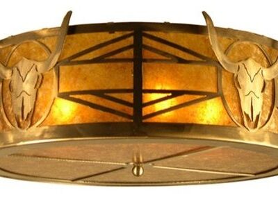 Steer Skull Flushmount Ceiling Light