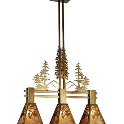 Meyda Winter Pine Tall Pines 3 Lt Island/Pool Table Light