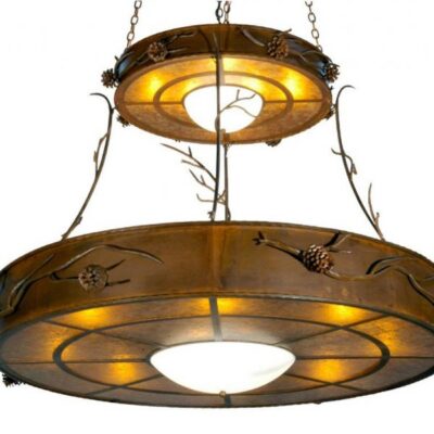 2 Tier Large Pinecones Chandelier