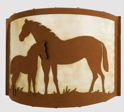 Meyda Mare and Foal Wall Sconce