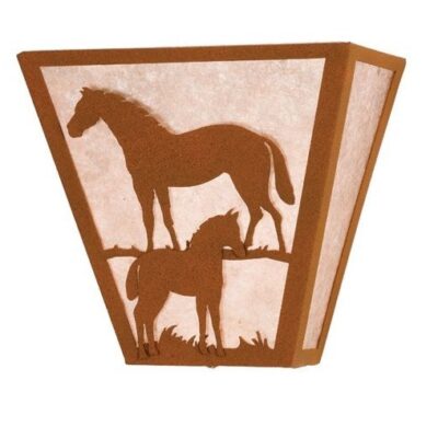Mare and Foal Wall Sconce