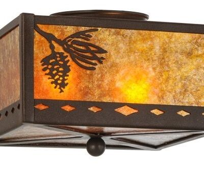 Diamond Mission Winter Pine Flushmount Ceiling Light