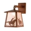 Cowboy and Steer Hanging Wall Sconce