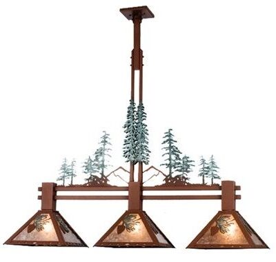 Winter Pine Tall Pines 3 Light Island/Pool Table Light