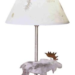 Lone Moose Pressed Flower Shade Accent Lamp