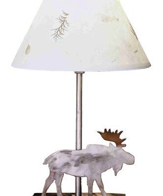 Lone Moose Pressed Flower Shade Accent Lamp