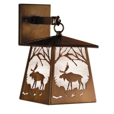 Moose at Dawn Hanging Wall Sconce