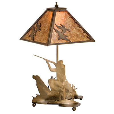 Quail Hunter w/Dog Table Lamp