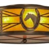 Horseshoe Flushmount Ceiling Light