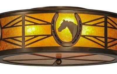Horseshoe Flushmount Ceiling Light