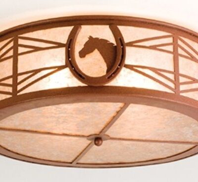 Horseshoe Flushmount Ceiling Light