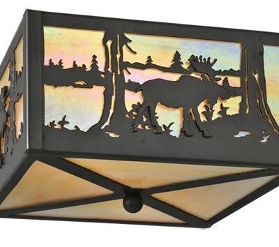 Moose at Lake Flushmount Ceiling Light