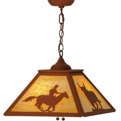 Meyda Cowboy and Steer Pendant