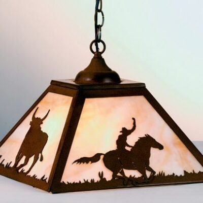 Cowboy and Steer Pendant