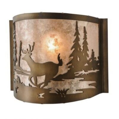 Deer at Lake Wall Sconce