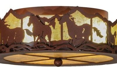 Wild Horses Flushmount Ceiling Light