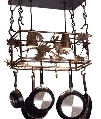 Meyda Oak Leaf & Acorn Pot Rack