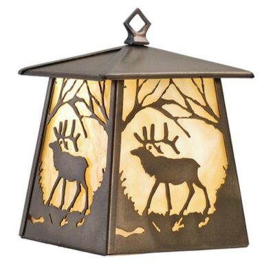 Elk at Dawn Hanging Wall Sconce
