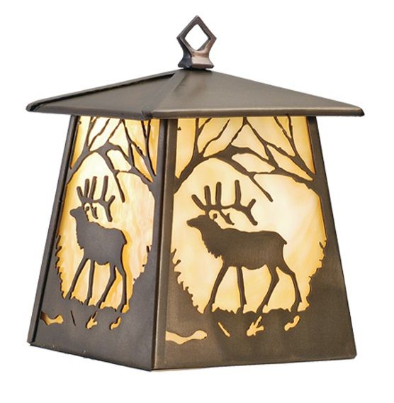 Elk at Dawn Hanging Wall Sconce