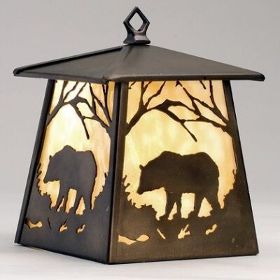 Bear at Dawn Hanging Wall Sconce