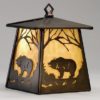 Grizzly Bear at Dawn Hanging Wall Sconce