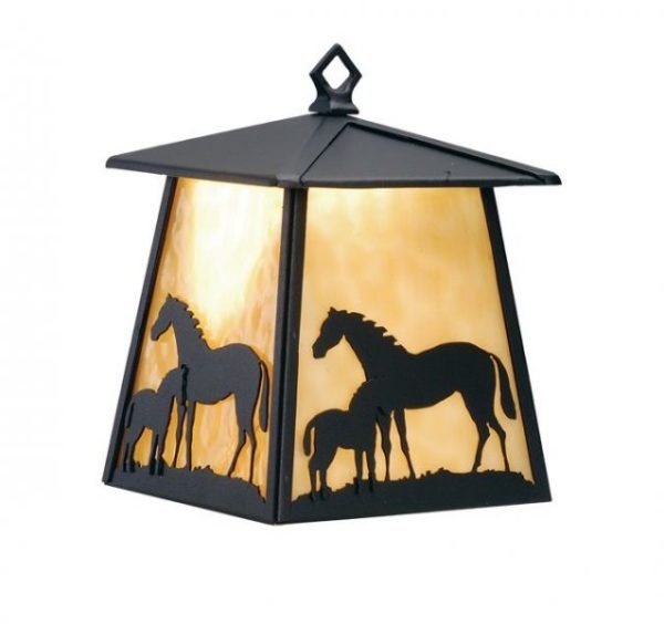 Mare and Foal Hanging Wall Sconce