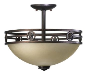 Quorum Lone Star Ceiling Light - Rustic Lighting & Fans