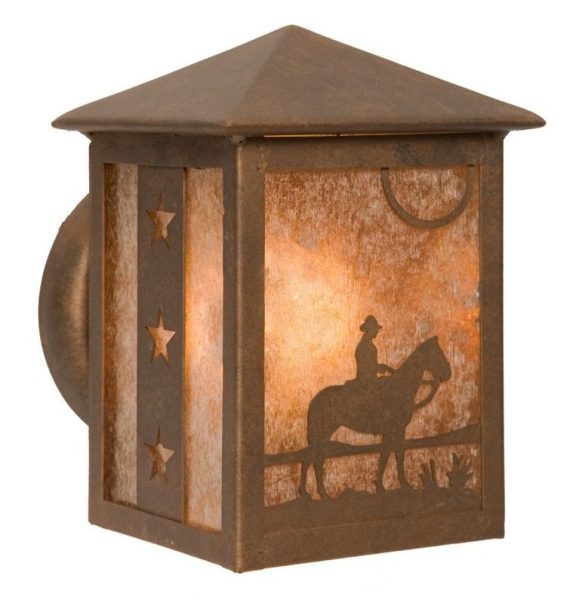 Cowboy Sunset Peaked Wall Sconce