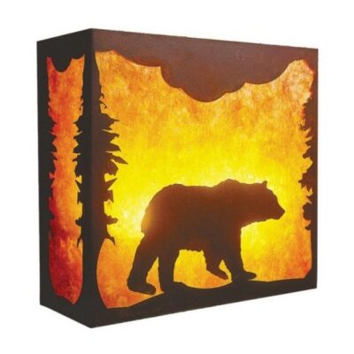 Bear Rustic Natural Wall Sconce