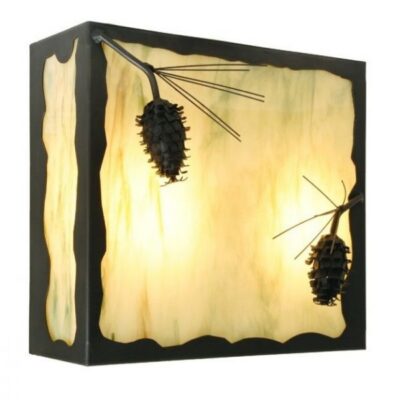 Ponderosa Pine Rustic Natural Wall Sconce