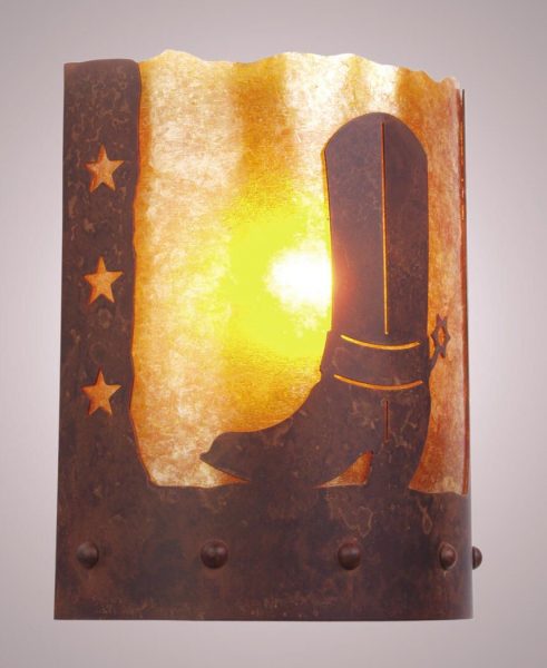 Boot and Spurs Wall Sconce