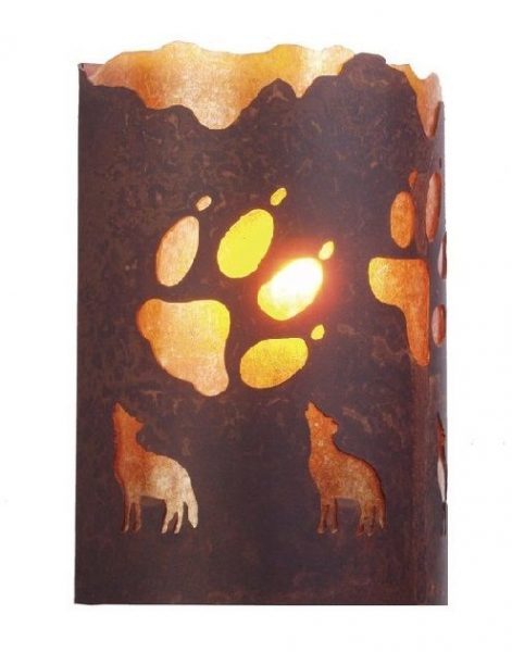 Wolf Tracks Wall Sconce
