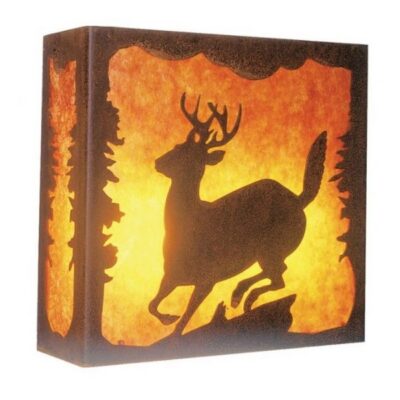 Deer Rustic Natural Wall Sconce