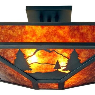 Timber Ridge Four Post Drop Ceiling Light